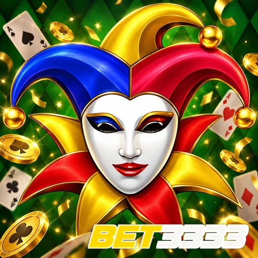 BET3333 — ilustração de uma máscara de coringa colorida