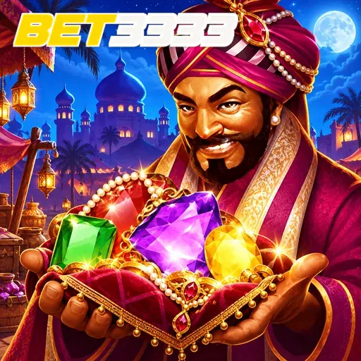 BET3333 — ilustração de um mercador com tesouros