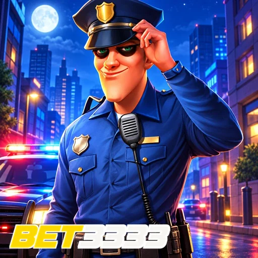BET3333 — ilustração de um policial em uma cidade
